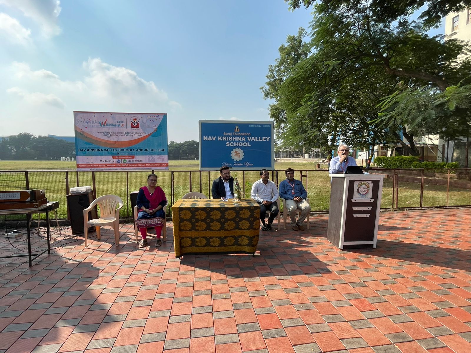NAV Krishna Valley school White hat Opening ceremony in CBSE school